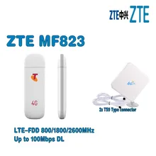 zte MF823 LTE 4G разблокированный мобильный модем 100 Мбит/с 3g модем+ 35dbi TS9 антенна