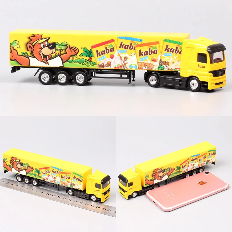 1/87 Scale Mini Small Germany Advertising AD Media container Cargo trailer tow Truck Diecasts& Toy Vehicles model Cars souvenir