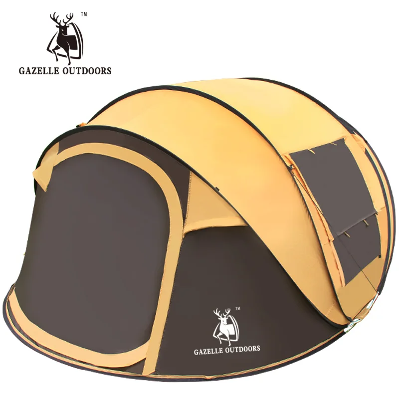 

GAZELLE Extra Outdoor 3-4Persons Automatic Speed Open Throwing Pop Up Windproof Waterproof Beach Camping Tent Poles Accessories