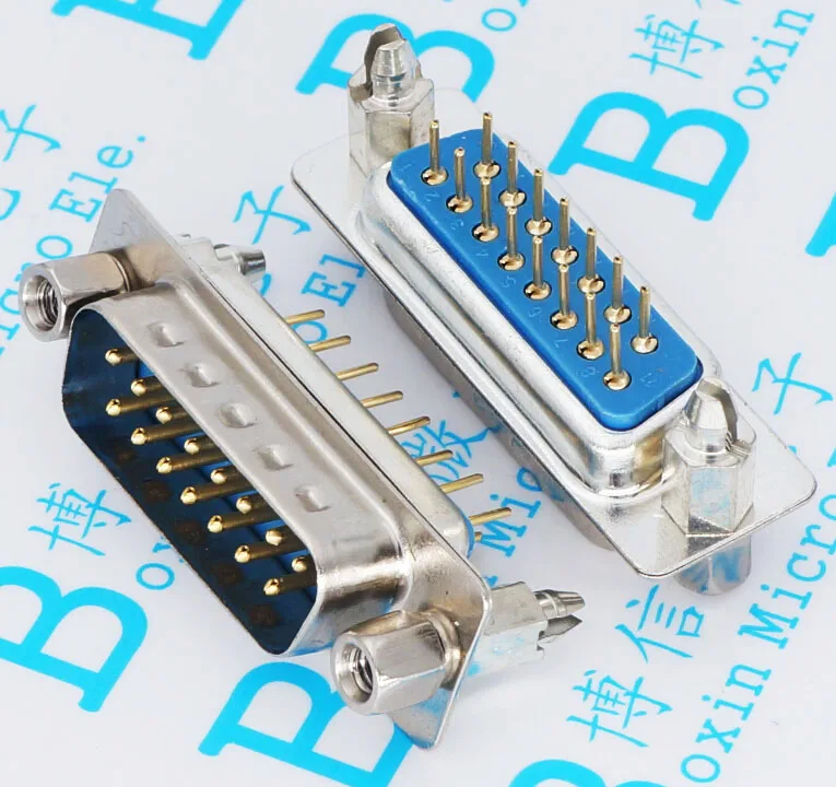 15pcs Harpoon DP15 two rows of male DB15 15 pin serial port with a straight stitch screws