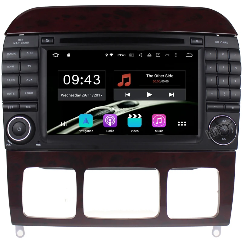 Perfect IPS 2 Din Auto Radio Android 9.0 For Mercedes/Benz/W220/W215/S280/S320/S350/S400 S Class Car Multimedia Video Player GPS DVR 4