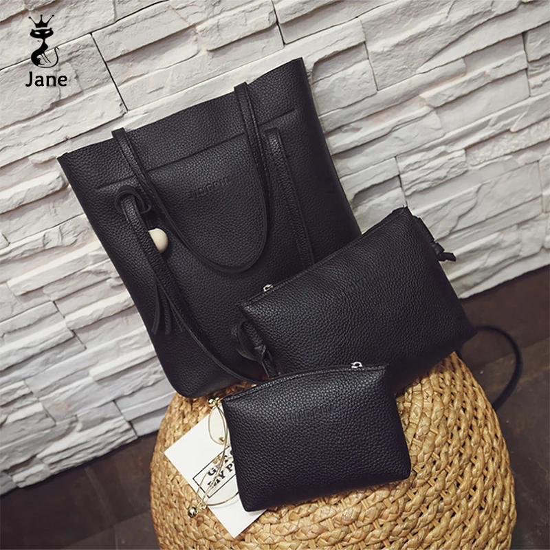 

Leather Bags Women 2019 Luxury Handbags Women Bags Designer Big Tote Hand Bag Tassels Leather Handbag Set 3 PCS Bolsa Feminina