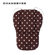 Подушечка Для сиденья детской коляски в белый горошек, подкладка для детской коляски из хлопка, подушка для детской коляски