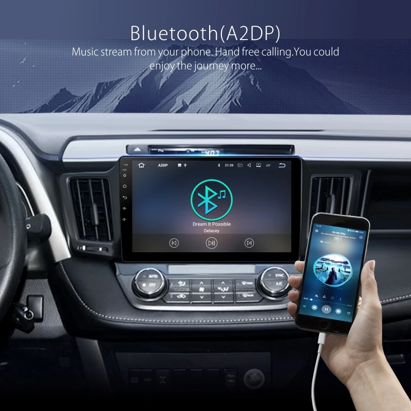 Cheap Dinpei Android 9.0 Car Radio Multimedia Player For Toyota RAV4 2012 2013 2014 2015 GPS Navigation CarPaly 4G wifi video 4