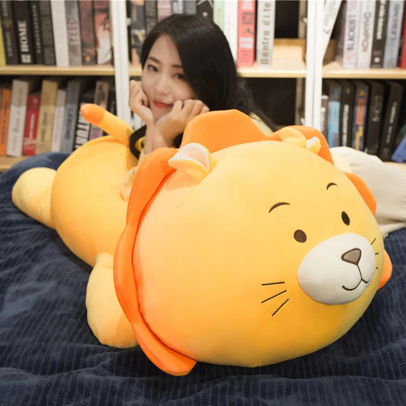 1PC 35-85CM Cute Soft Animal Lion Doll Baby Sleeping Pillow Forest Animals Lion Plush Toy Sofa Cushion Kids Stuffed Toys Gift