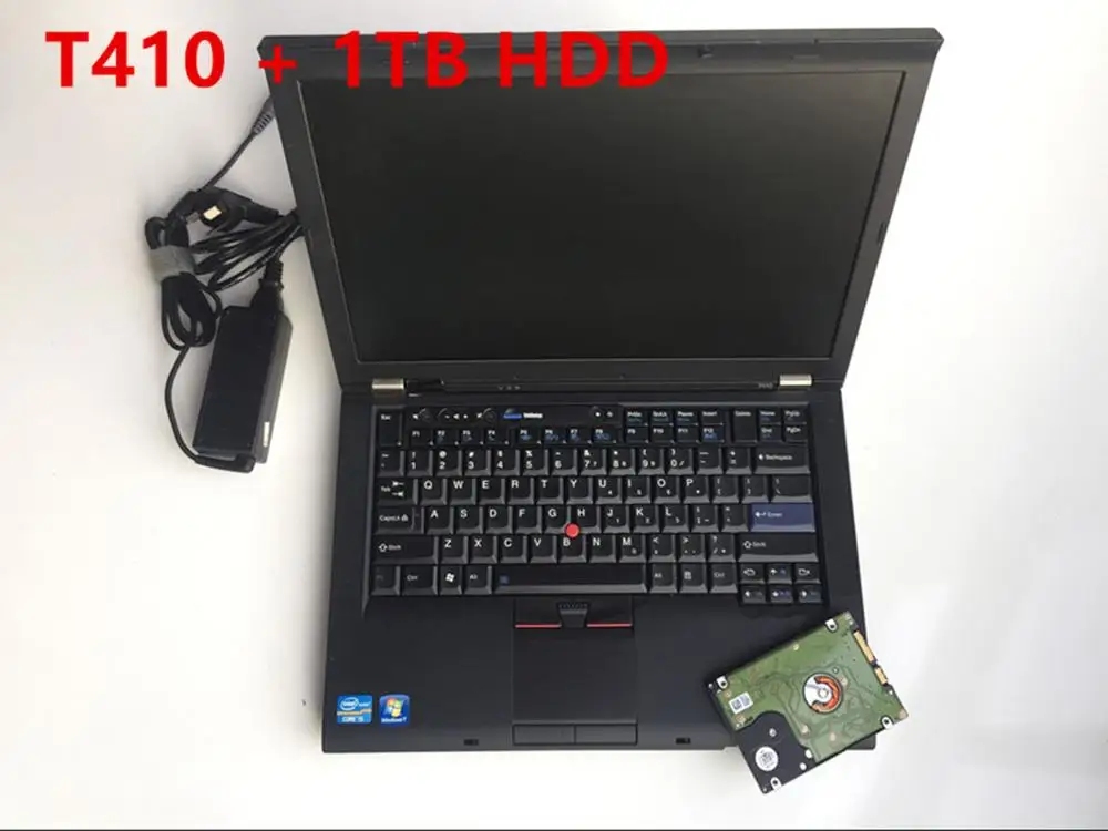 Подержанный компьютер авто диагностический ноутбук thinkpad T410 i5 4g с батареей для mb c4 c5 и для bmw icom