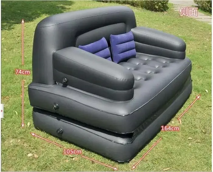 Современный Флокированный ПВХ пять в одном открытый диван-кровать квартира складной многофункциональный надувной воздушный домашний диван