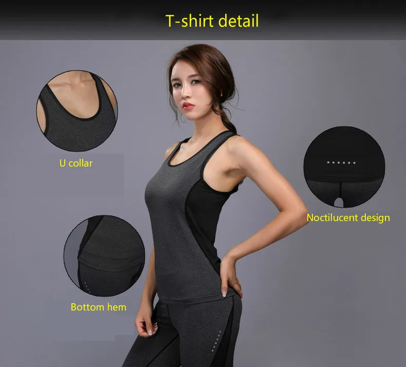 

Yoga suits women's summer fitness short sleeved running outdoor fitness clothes women's wear