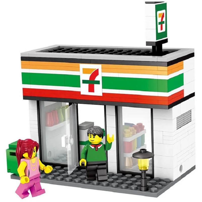 Mini-Street-Model-Store-Shop-with-KFC-McDonalds-Building-Block-Toys-Compatible-with-Lego-Hsanhe-3