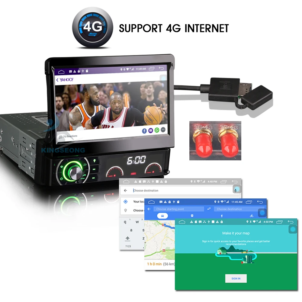 4G Android 6.0 Single Din Autoradio 2GB RAM Car Radio GPS Navigaiton Bluetooth OBD DVR DTV-IN TPMS Car In Dash Stereo DAB USB SD 4G Android 6.0 Single Din Autoradio 2GB RAM Car Radio GPS Navigaiton Bluetooth OBD DVR DTV-IN TPMS Car In Dash Stereo DAB USB SD