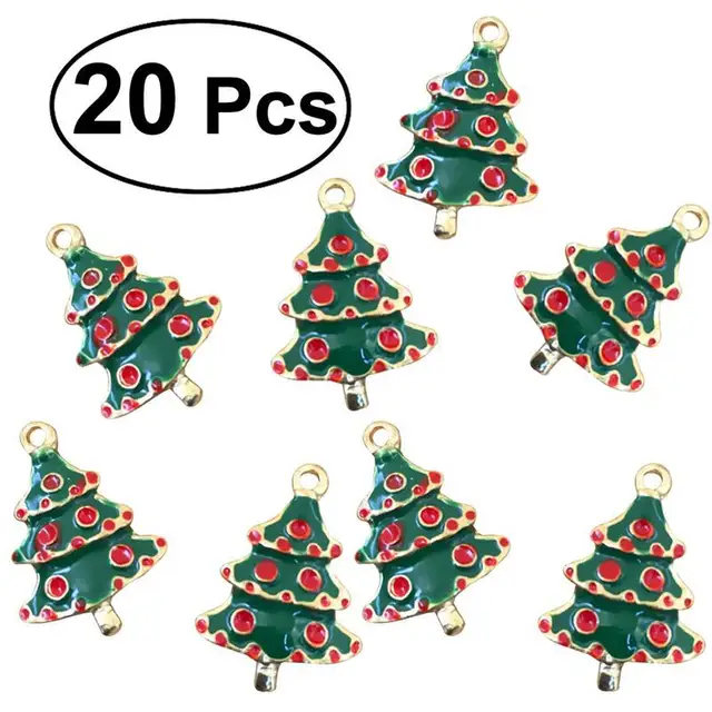 20pcs Alloy Christmas Tree Charms Pendants for Crafting Jewelry Making Accessory