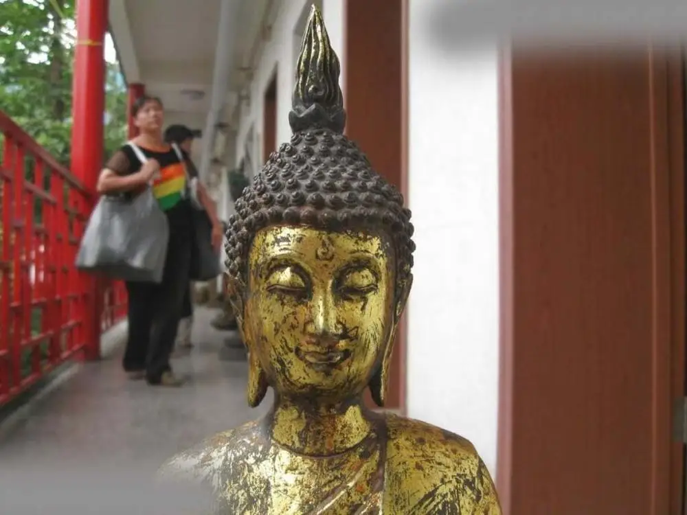 

28" China copper Bronze gild Buddhism Thailand Buddhism Buddha Sculpture Statue