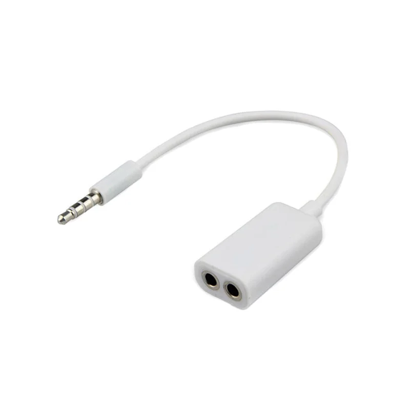 

1 Male to 2 Female Aux Audio Splitter Cable Headphone Music Adapter for Apple iPhone iPad iPod Laptop MP3 MP4 Speaker PC