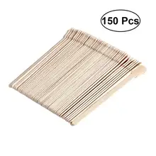 50/100/150/200 шт деревянные восковые шпатели палка для отдавливания языка Одноразовые воск Stick бамбука набор палочек( Деревянный Цвет