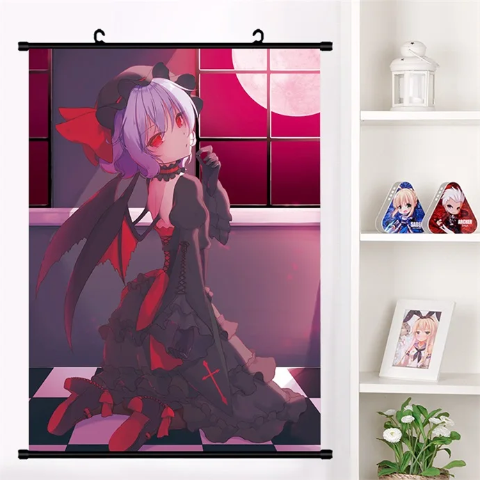 R Япония Аниме TouHou проект Хакурей рейму Косплей настенный свиток Фреска плакат Настенные подвесные плакаты Otaku домашний художественный Декор коллекционные подарки - Цвет: R