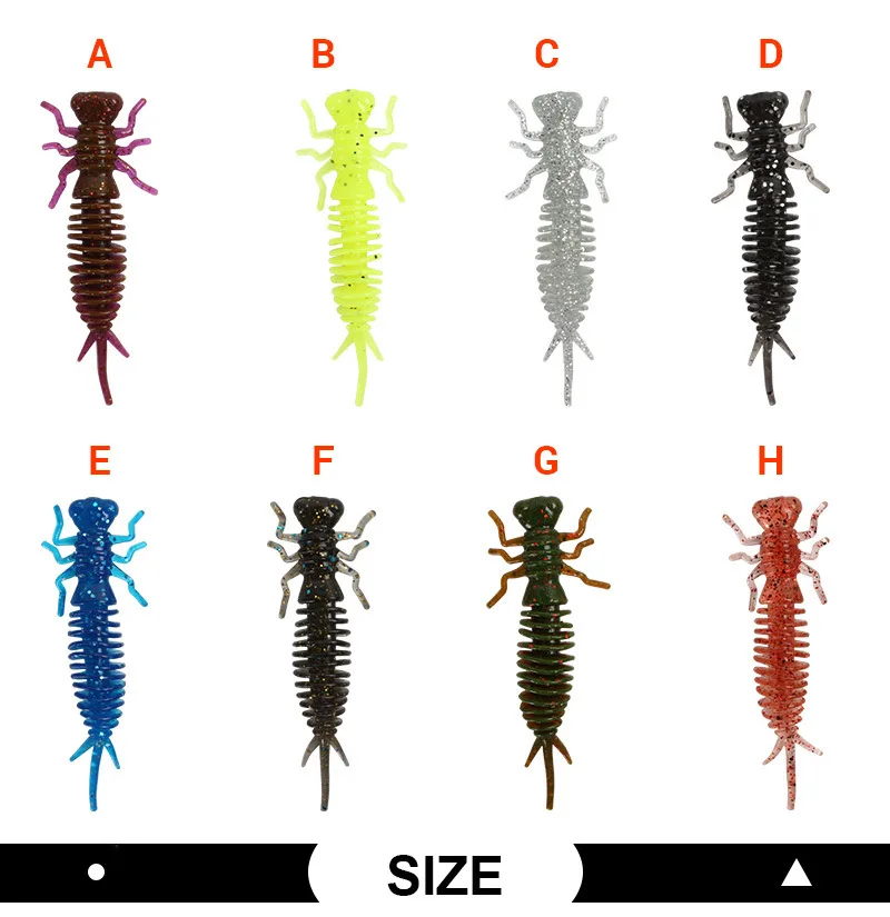 10 штук/партия, Grub реальная жизнь насекомых 55 мм 75 мм 100 мм, Мягкая приманка, кальмарный червь, джиг, приманка, рыболовная приманка Рыболовная Снасть