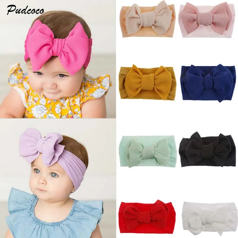 Cute Newborn Baby Girl Toddler Kids Bow Headband Hair Band Headwear 10 Colors
