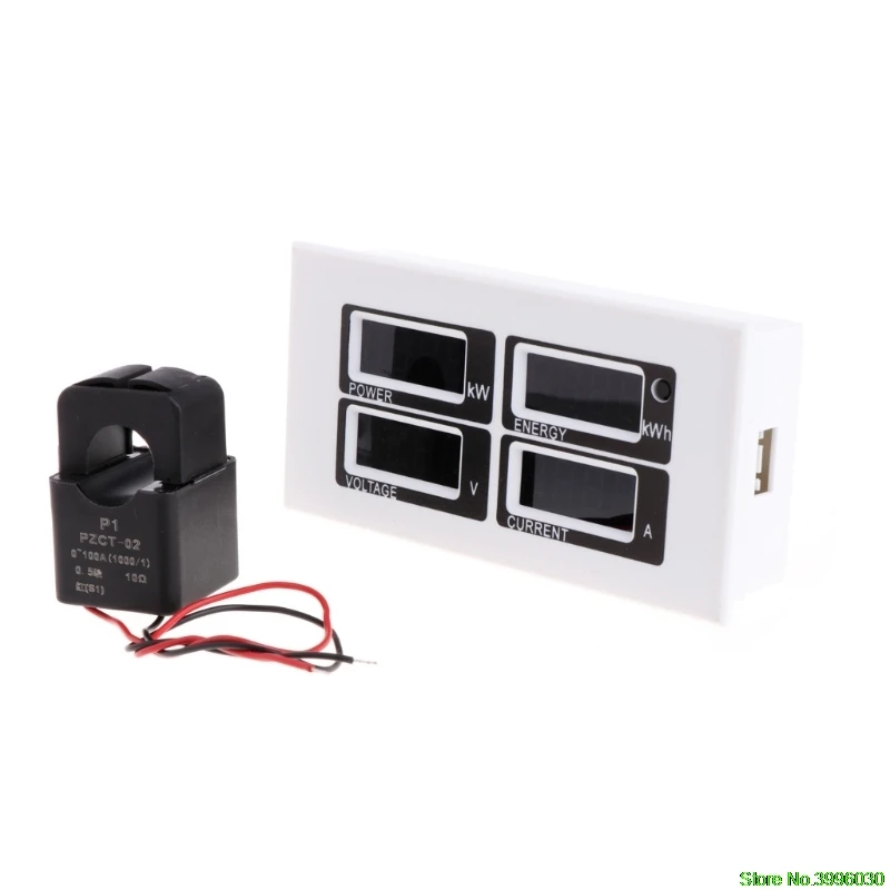 Moda 80 4in1 Digital Amper&iacute;metro Volt&iacute;metro Watt Medidor De Energia De Energia AC-260 V 100A PZEM-004