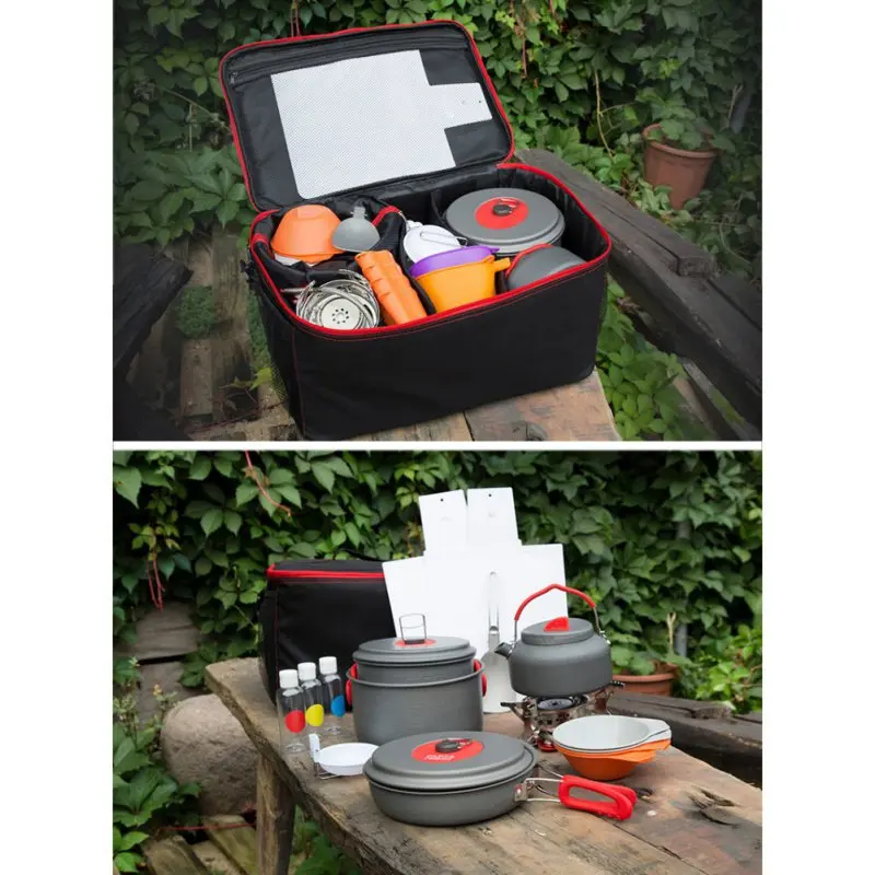 

Foldable Picnic Bags Outdoor Camping Stove Tableware Burners Kitchen Cutlery Cookware Bag BBQ Food Fruit Picnic Bag Backpack
