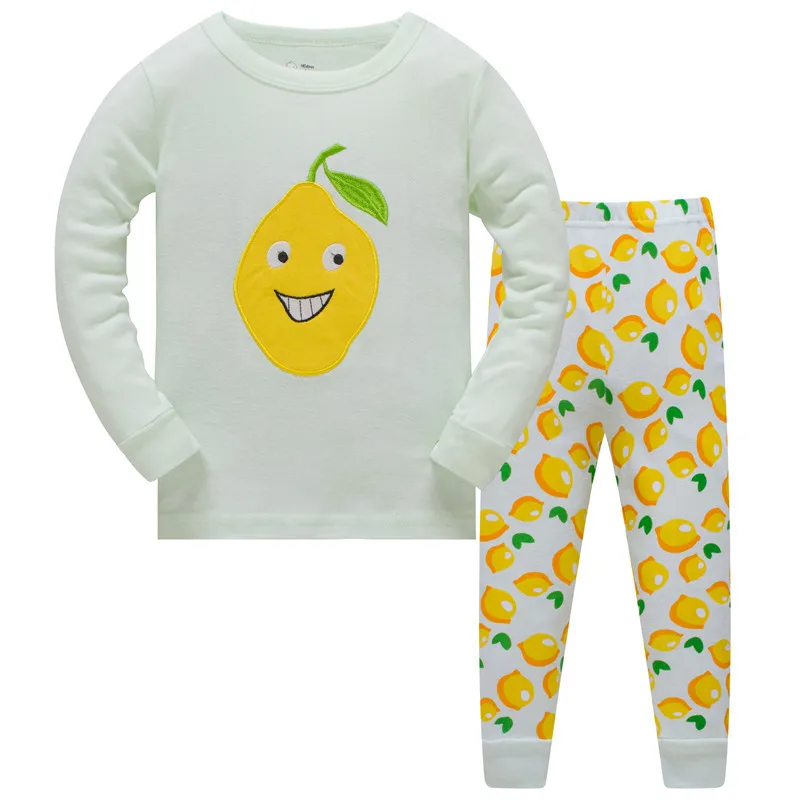 Conjunto de Roupas Meninas dos Desenhos Roupa de Dormir Crianças de Manga Comprida + Calça Roupas de Bebê Crianças Outono Pijamas Animados Conjunto 2 Peças 2020 10 conjunto crianças de manga comprida + calça 2 peças roupas de bebê