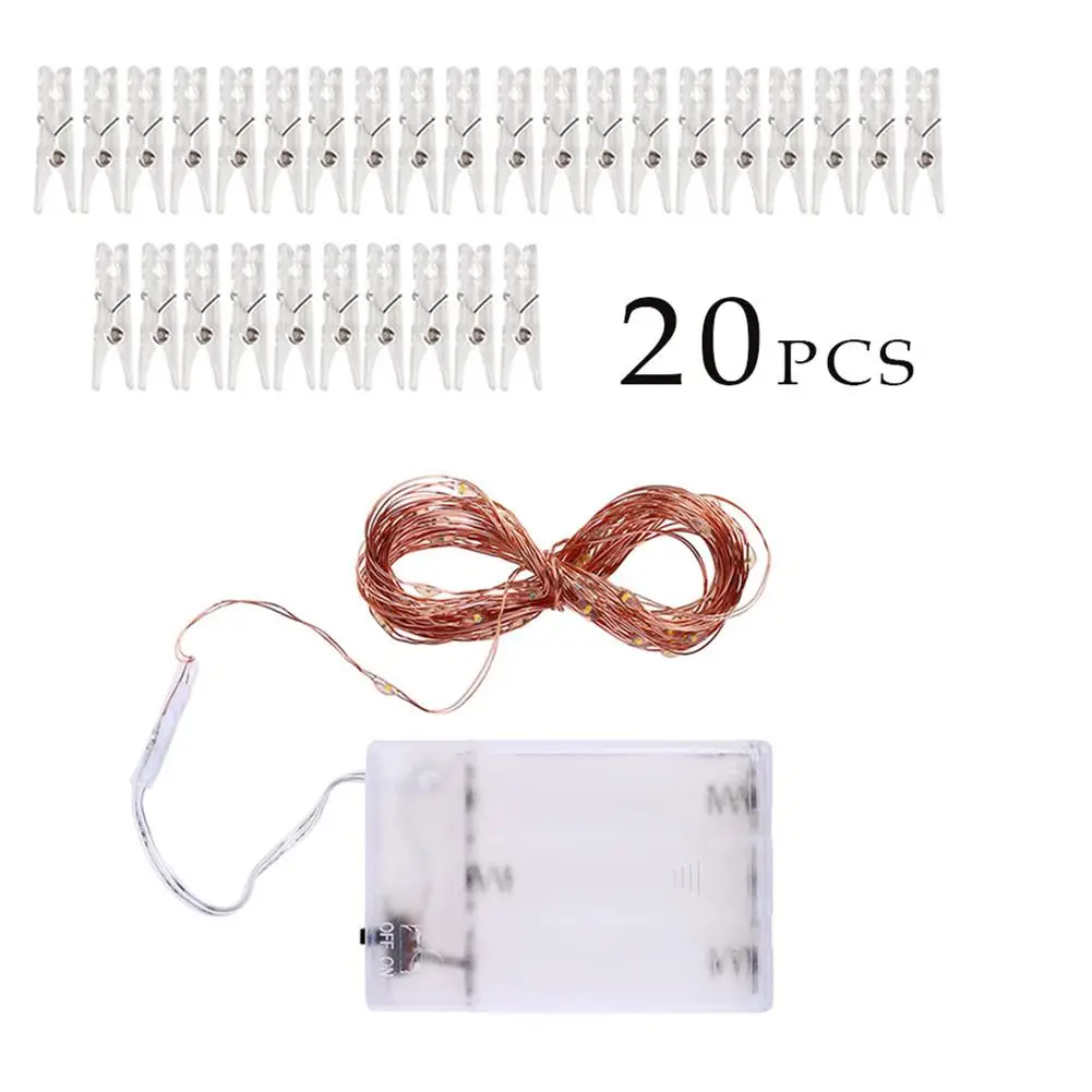 17 футов/6.8Ft фото клип USB гирлянды светодиодные светильник s Фея на открытом