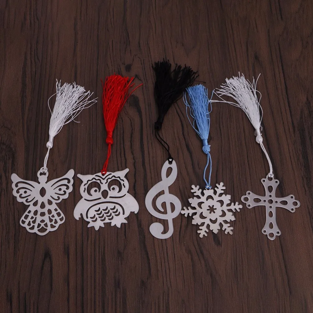 1PC Mini Stylish Utility Bookmark Stationery Silver Color Metal Gift Bookmarks Office School Supplies