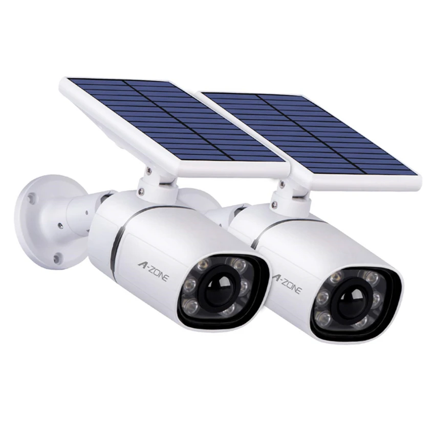 

A-ZONE 2pcs/lot Solar Fake Camera LED Lights Motion Sensor Security LED Waterproof Solar Energy Garden Dummy Camera Light