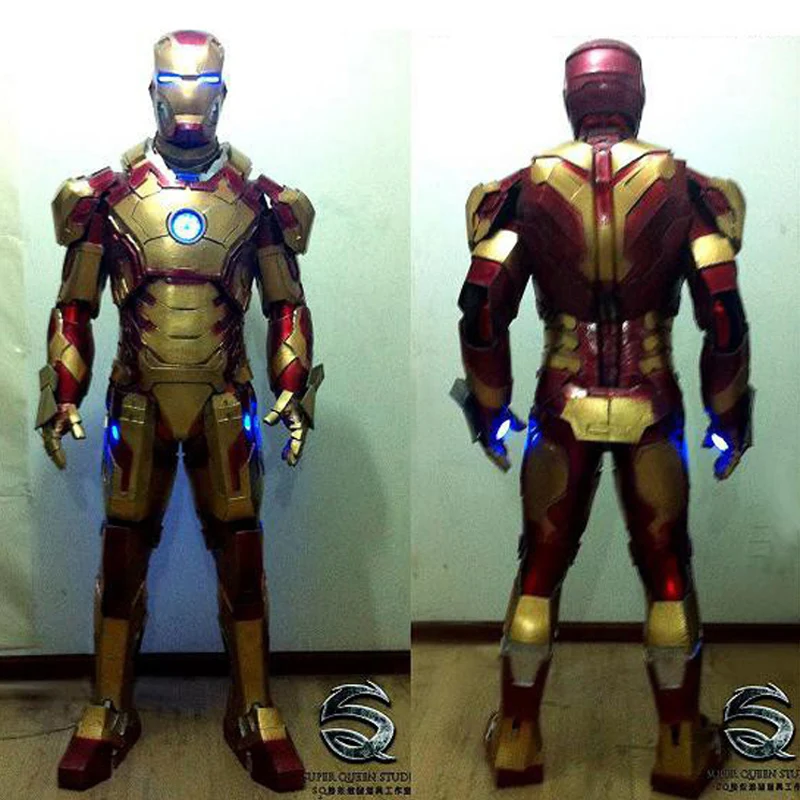 

Iron man parties leds version of reality costumes suit bar activity armor Tony stark cosplay mark 47 Marvel