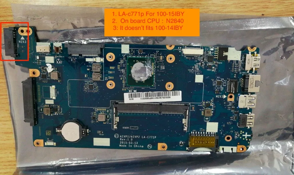 Hot Deal Fully Function Tested Aivp1 Aivp2 La C771p Card For Lenovo 100 15iby B50 10 Laptop Motherboard March 2021