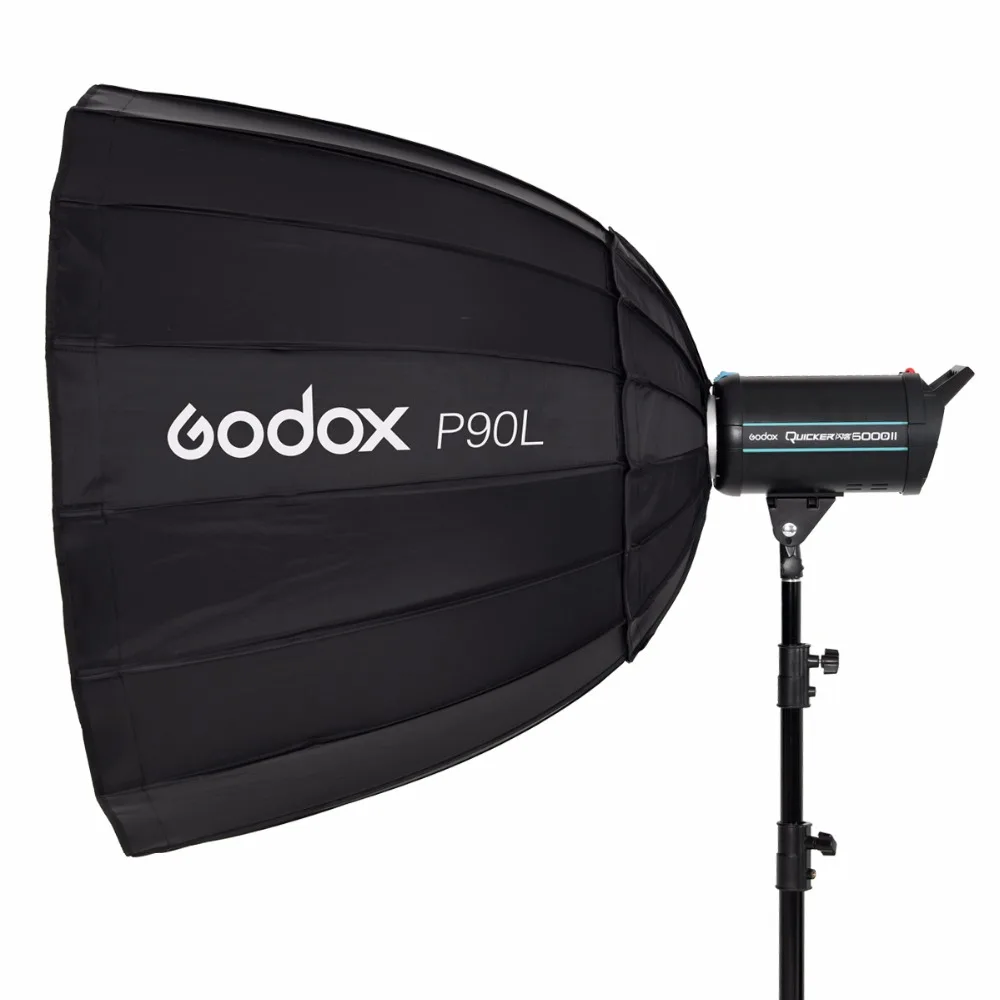 Godox Портативный P90L 90 см глубоко параболический Softbox Bowens крепление Studio вспышка Speedlite отражатель фотостудия Softbox