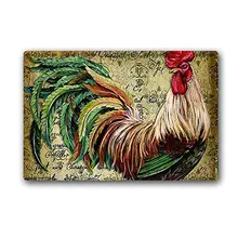 Изготовленный На Заказ петух, петух коврик для двери покрытие не-коврик для автомобиля моющийся открытый внутренний декоративный коврик 23," x 15,7"