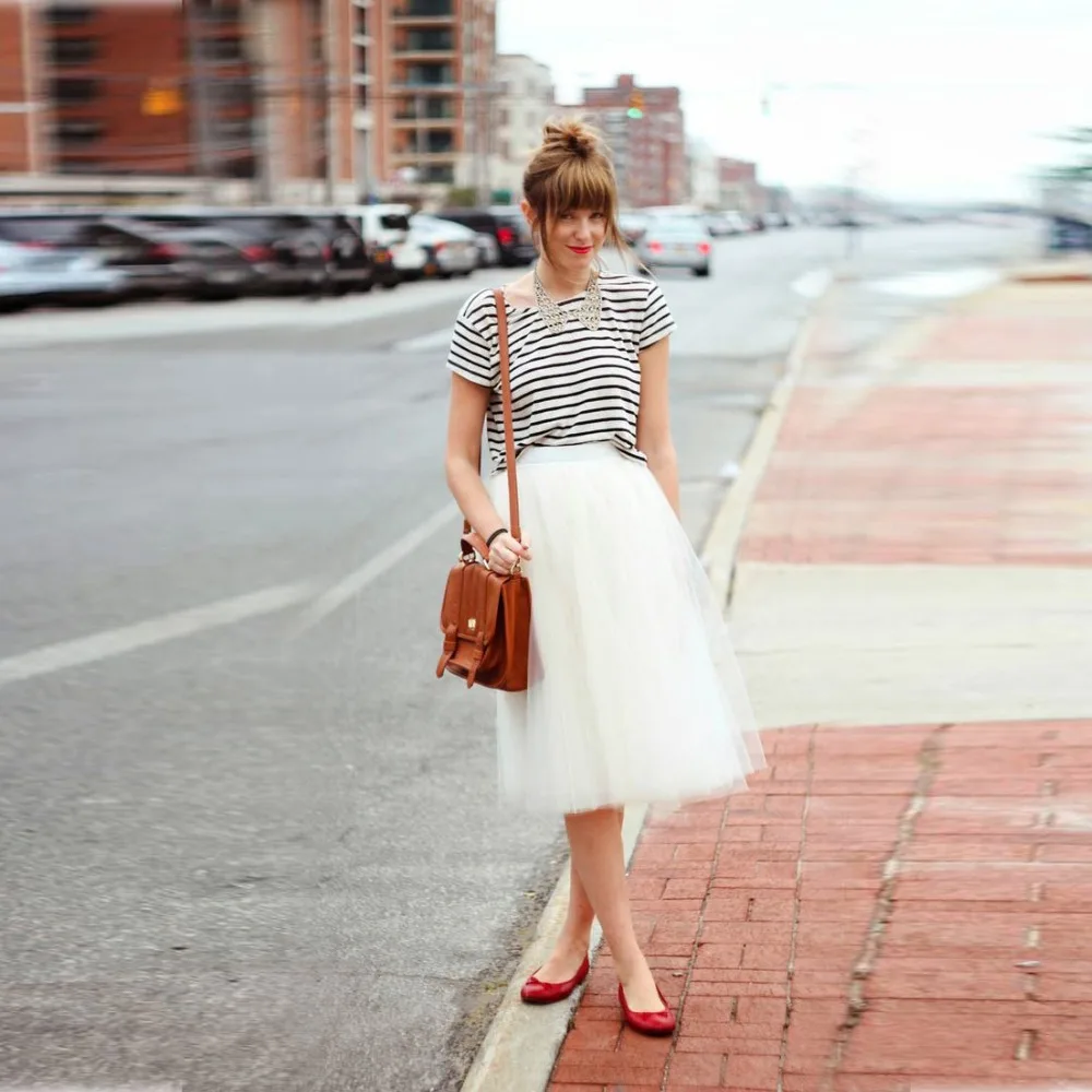 Simple Elegant Skirts Women A Line Knee Length Skirt Summer Casual