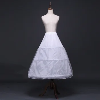 

High Quality Wedding Petticoats White Bridal Ball Gown Underskirt 3 Hoops 1 Layer Women Performance Crinoline Elastic Waist