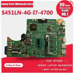 S451LN ноутбука Mainbaord для ASUS S451 S451L V451 V451L S451LN S451LB REV2.1 i7-4510U материнской GT840M/4 GB карта 4 Gb Оперативная память