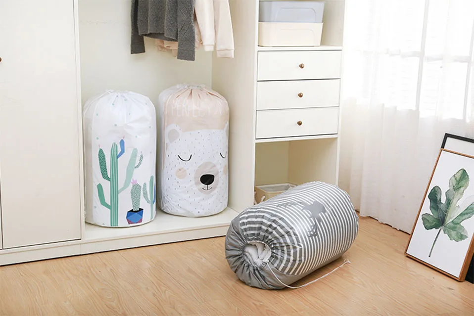 Large Organizer Storage Bag Clothes Packaging Toy Packing Bag Quilt Closet Clothing Storage Bags For Pillow Blanket Bedding (9)