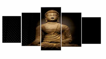 

5 Pieces Buddha Canvas Wall Art Decorative pictures cuadros oil painting decorative Wall pictures for living room