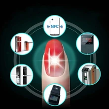 Женские NFC наклейки для маникюра DIY телефон светодиодный светильник вечерние наклейки для украшения ногтей