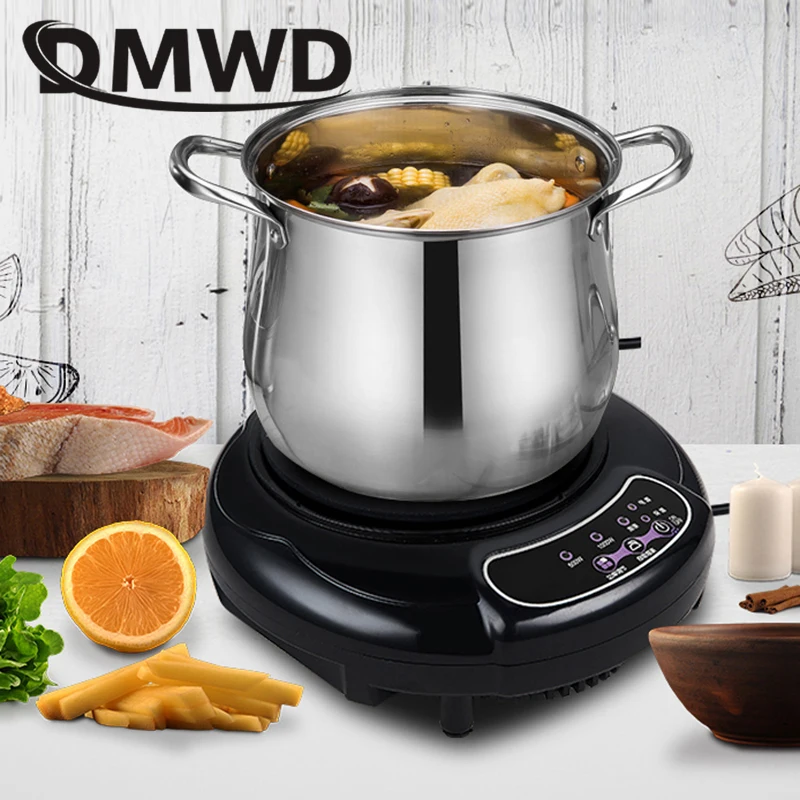 DMWD Household Mini Electric Induction Cooker Milk Water Coffee Heating Stove Teapot Noodle Boiler Travel Heater Cook Hot Plate