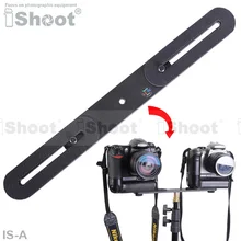 Металл 2 держатель камеры / вспышки кронштейна с 2 * 1 / 4 » винт для канона Nikon Pentax Olympus Sony Minolta DSLR LOAD-3Kg
