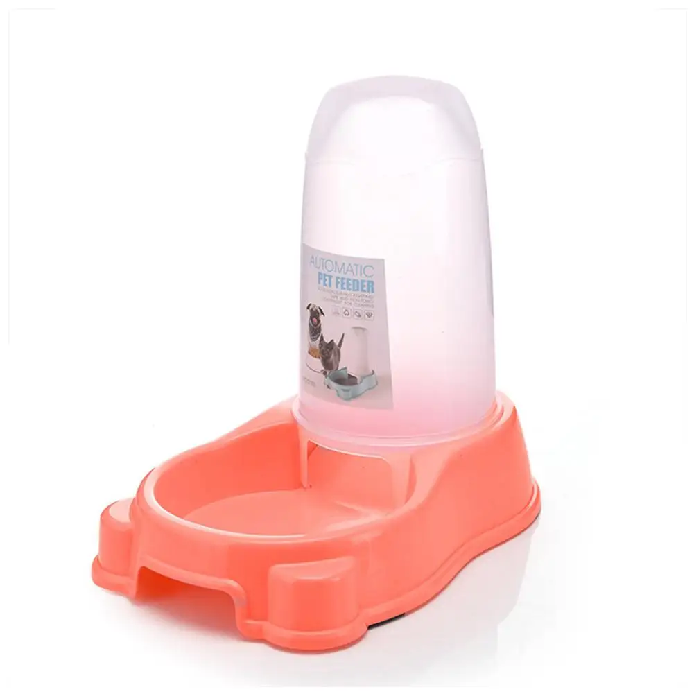 LumiParty двойного назначения автоматическая кормушка для домашних животных Вода Фонтан еда вода диспенсер миска для домашних животных для кошек собаки-25 - Цвет: Pink