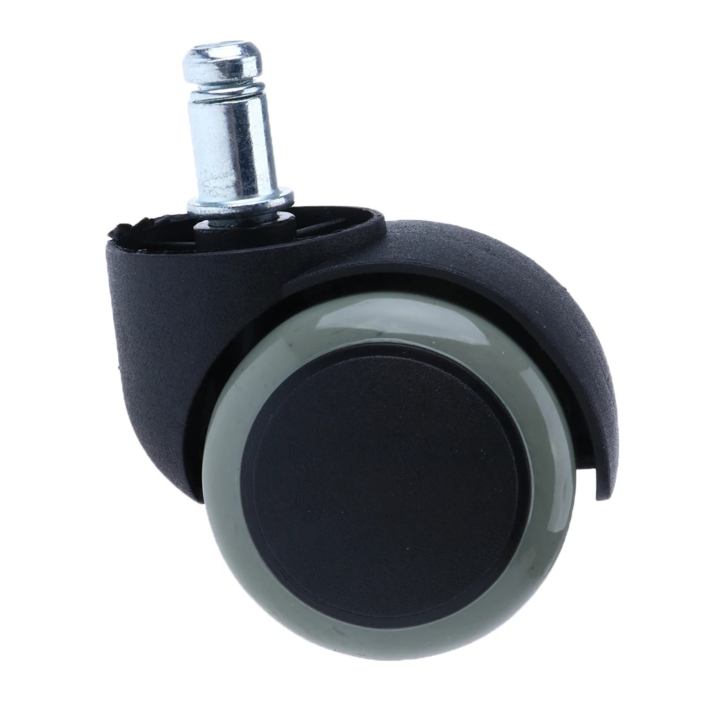 2'' Office Chair --Universal Swivel Wheel Caster Replacement Rubber PU Nylon / Stem 11*22mm/0.43*0.87