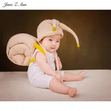 Jane Z Ann/детская одежда для фотосъемки костюм улитки для малышей от 4 до 12 месяцев шляпа+ Ромп+ ракушка аксессуары для студийной съемки