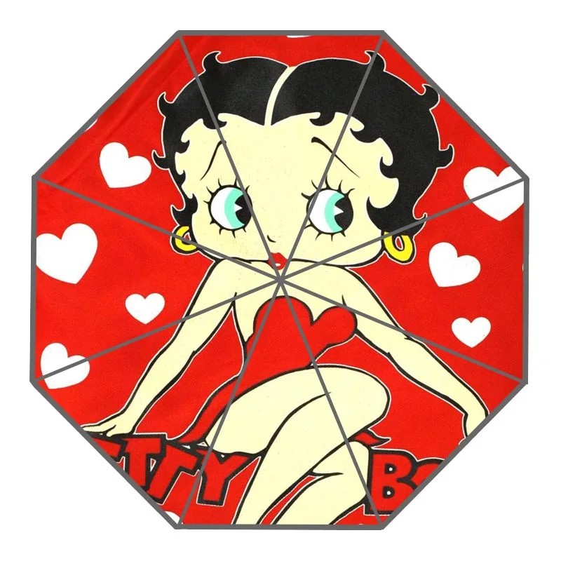 Новое поступление на заказ Betty Boop зонты креативный дизайн высококачественный складной дождевой зонт