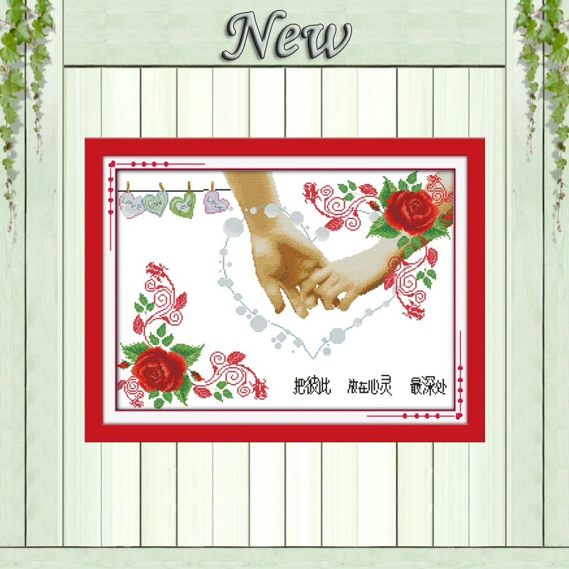 

Accompany forever lovers decor painting counted print on canvas DMC 14CT 11CT chinese Cross Stitch Needlework Set Embroider kits