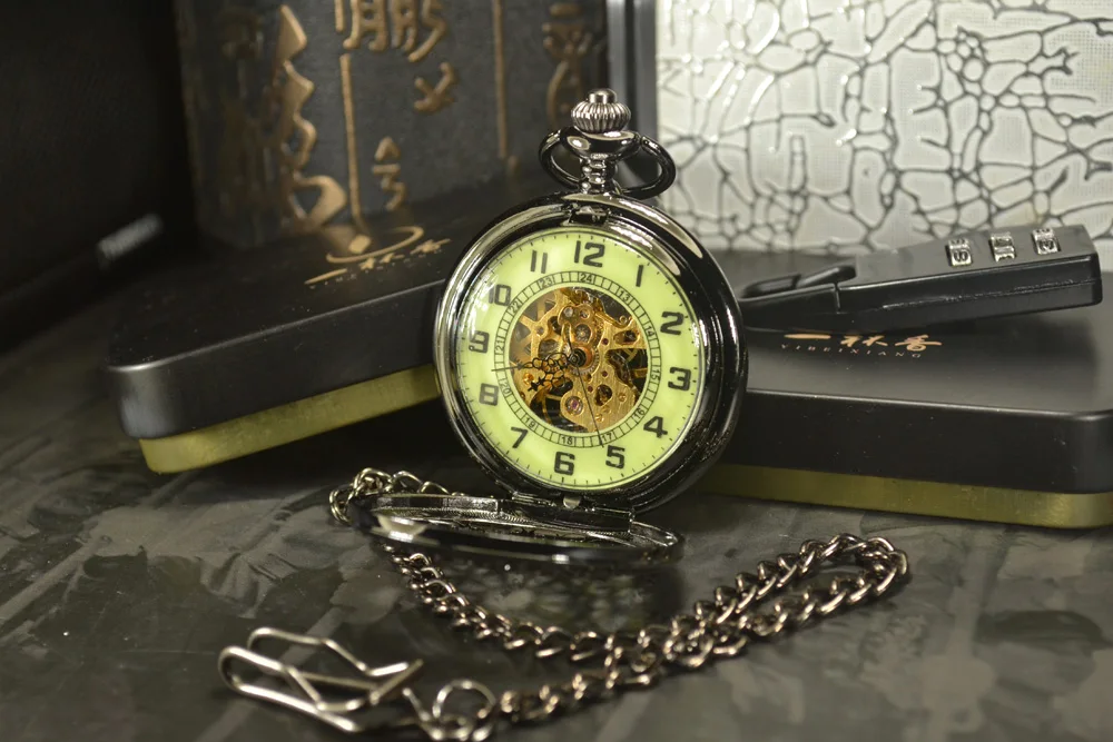 Tiedan стимпанк Роскошные Модные Античная Скелет Механические карманные часы Для мужчин цепи Цепочки и ожерелья Бизнес Повседневное карман и