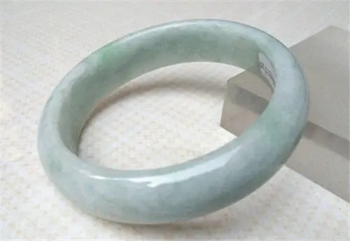 

Hot selling>@@ 100% NATURAL CERTIFICATION GRADE A BEAUTIFUL GREEN JADEITE JADE BRACELET 57.5MM NEW -Bride jewelry free shipping