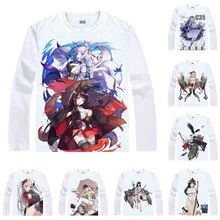 Azur Лейн, футболки, мужские, хип-хоп, с длинным рукавом, аниме, рубашки, корабль-девушка, мир военных кораблей, HMS BELFAST C35, женские, аниме, косплей, рубашка