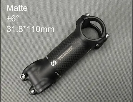 TOSEEK Aluminum bicycle carbon fiber mountain road bike MTB stem 6 / 17 degrees 31.8* 60 /70 /80 /90 /100 /110 /120mm - Цвет: 6 degrees 110mm