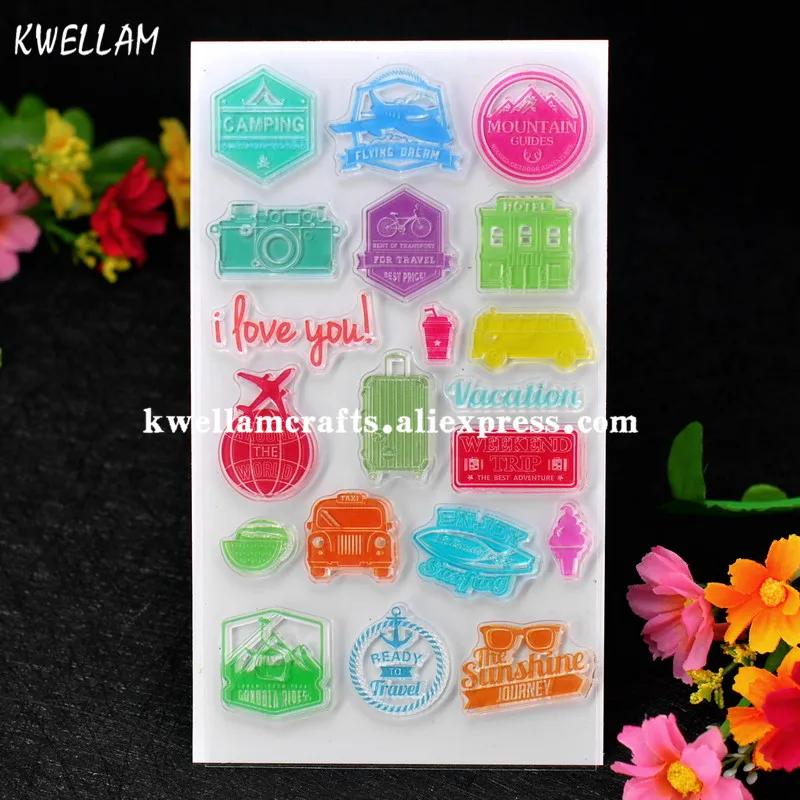 

WEEKEND TRIP CAMPING FLYING DREAM Scrapbook DIY photo cards account rubber stamp clear stamp transparent stamp 9.5x16cm 7063004