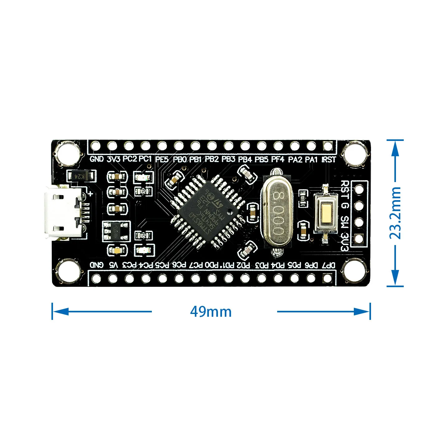 STM8S STM8S105K4T6 макетная плата модуль основной платы MCU обучающая плата